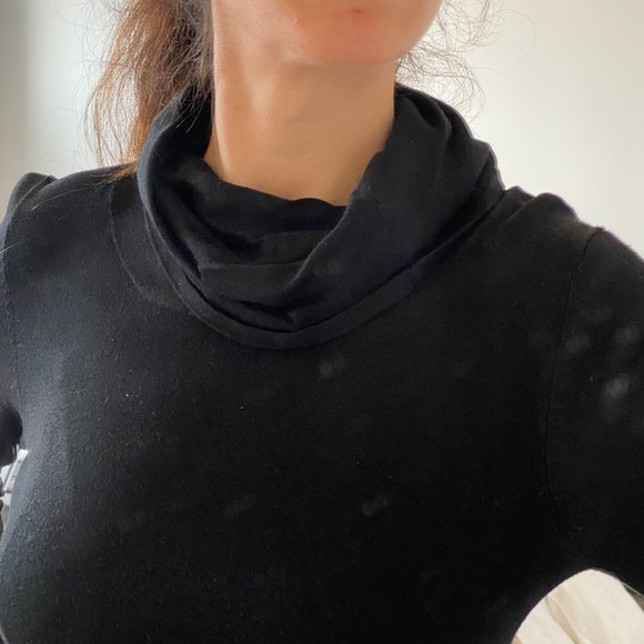 H&M Black Long Sleeve Sweater Dress sz S - Picture 3 of 5